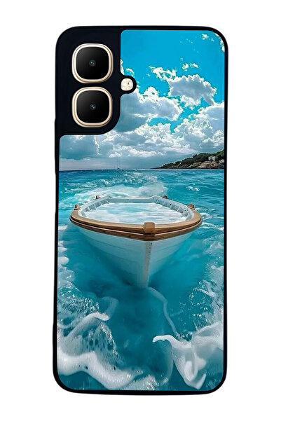 Aksel Kılıf متوافق مع Infinix Smart 10 مطبوع ، أسود غير لامع، سيليكون ناعم، و...