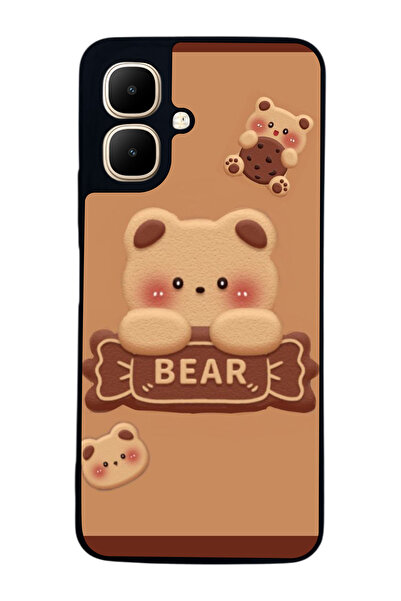 Aksel Kılıf متوافق مع Infinix Smart 10 مطبوع ، أسود غير لامع، سيليكون ناعم، و...