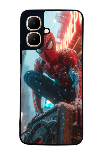 Aksel Kılıf متوافق مع Infinix Smart 10 مطبوع ، أسود غير لامع، سيليكون ناعم، و...