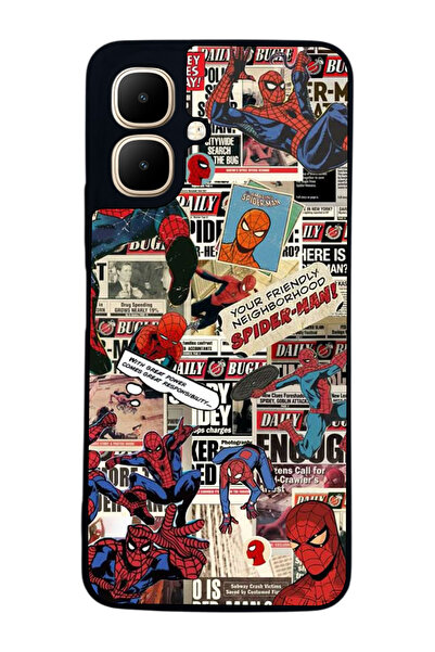 Aksel Kılıf متوافق مع Infinix Smart 10 مطبوع ، أسود غير لامع، سيليكون ناعم، و...