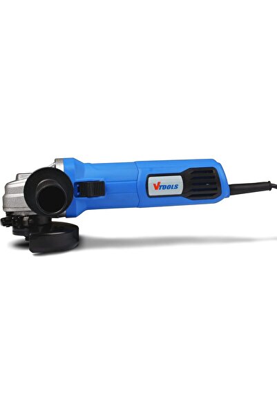 VTOOLS VT1108 115mm Angle Grinder - 600W, Side Handle, Slide Switch (Blue)