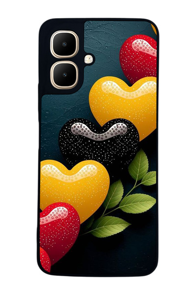 Aksel Kılıf متوافق مع Infinix Smart 10 مطبوع ، أسود غير لامع، سيليكون ناعم، و...