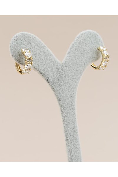 Portakal Esintisi Celvia Minimal Zircon Stone Hoop Xuping Earrings