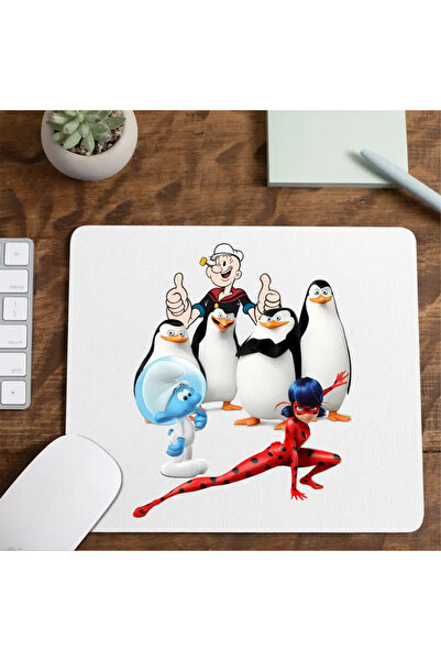 OEM Mousepad The Penguins of Madagascar The Smurfs Miraculous Popeye the Sailor