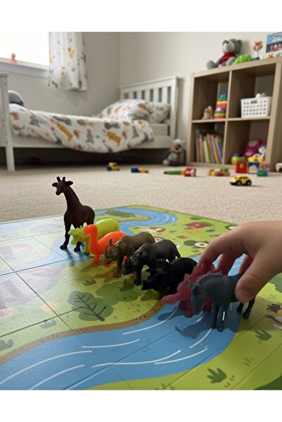 abnturk Gerçekçi 7cm Hayvan Figürleri Seti 8 adet | Eğitici Vahşi Yaşam Oyunc...