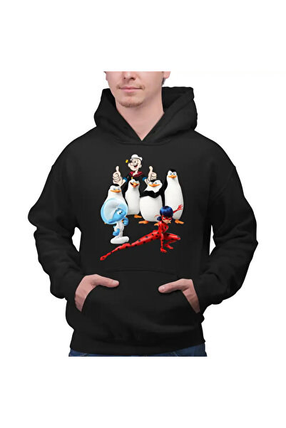 OEM Hanorac Barbati Pinguinii din Madagascar Strumfii Miraculous Popeye Marin...