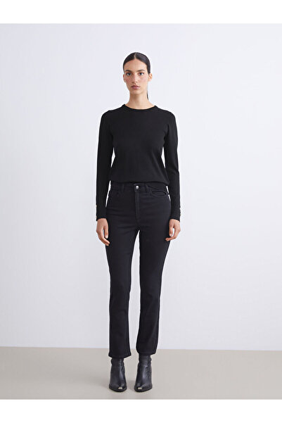 LC Waikiki Slim Fit Kadın İçi Şardonlu Jean Pantolon