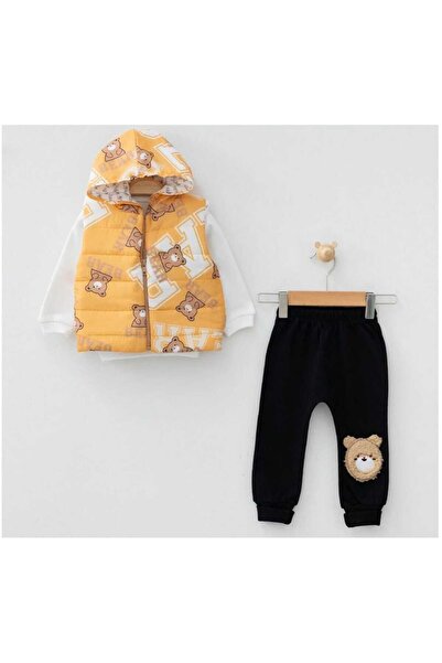 gigigiyim Teddy Bear Printed 3-Piece Boy's Set