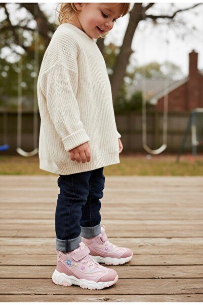 JOJO KIDS Girls' Orthopedic Thick Sole Velcro Boots, Colorful Floral Boots