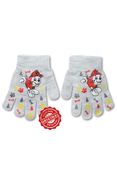 PAW PATROL Mănuși tricotate pentru copii - design PAW Patrol® Marshall, gri d...