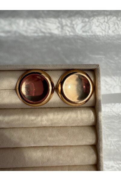 BERFACCESSORIES أقراط لوحة مستديرة