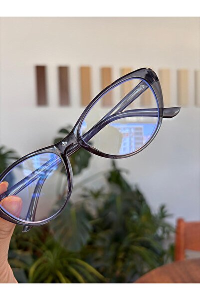 funeyes Carat Cat Eye Smoked 46 Ekartman Small Cat Eye Glasses Glass Changes Color Unisex Popular Model