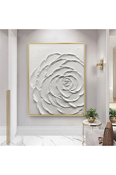 Linacci Комплект от стъклени картини с рамка от златен метал и бял цвят