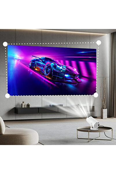 KESNUP Έξυπνος βιντεοπροβολέας 4K Ultra HD, HDMI, USB, 180, τηλέφωνο, φορητός υπολογιστής, PS5, συνδεσιμότητα Xbox, λευκό