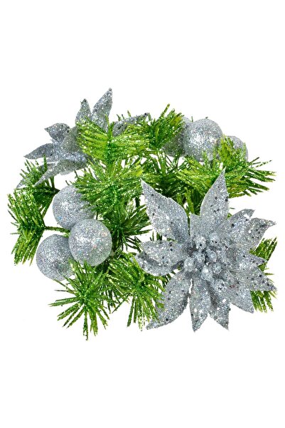 OEM Inel Decorativ pentru Lumanare Bile Asimetrice de Craciun 16 centimetri