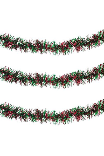 OEM Χριστουγεννιάτικο Πράσινο Πούλιες Κόκκινο 3μ x 5εκ.