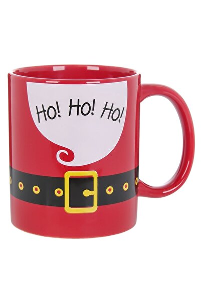 OEM Red Ceramic Christmas Mug with Strap 320ml