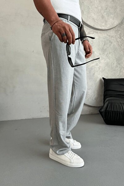 wamoss Casual Transitional Pleated Classic Baggy Trousers Pl13
