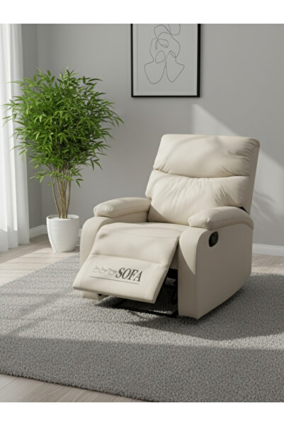 BEC5 كرسي استرخاء دوار جلد فاخر - متعدد الألوان