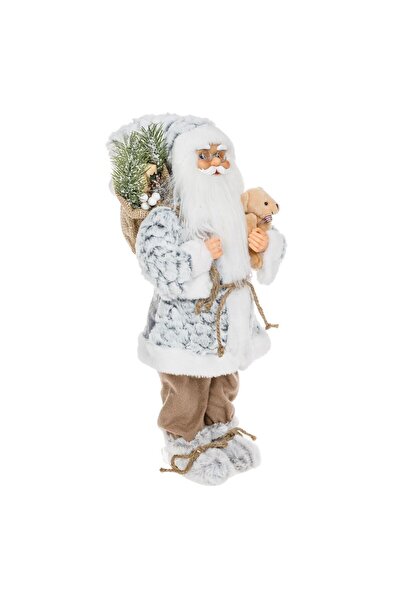 OEM Decorative Figurine Santa Claus White Gray and Teddy Bear 45cm