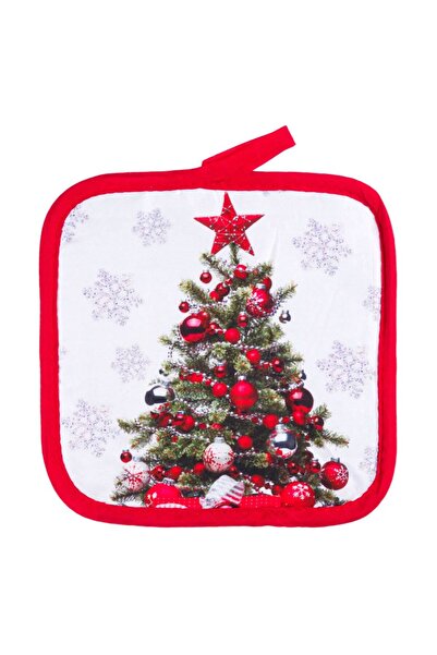 OEM Decorated Christmas Tree Mitten & Napkin Set - 2pcs