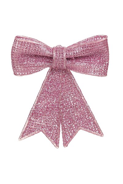 OEM Funda Decorativa de Craciun cu Glitter Roz 10cm