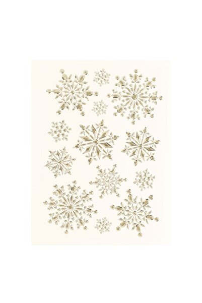 OEM Autocolante Decorative de Craciun Fulgi Bej Sampanie 29x47cm