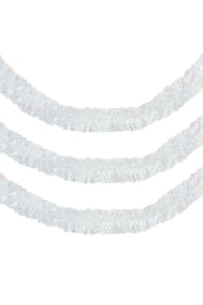OEM White Iridescent Christmas Tinsel 3m x 8cm