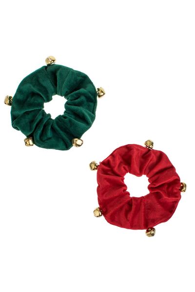 OEM Χριστουγεννιάτικα Βελούδο λάστιχα μαλλιών από ύφασμα Πράσινο Κόκκινο με χ...
