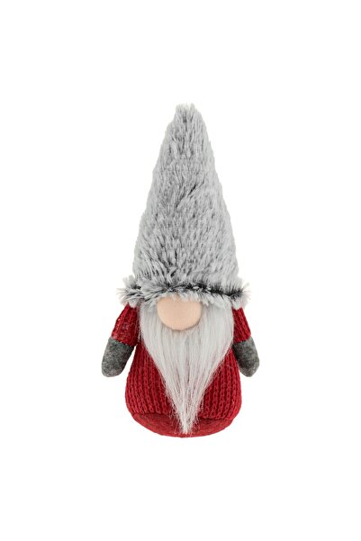 OEM Decorative Christmas Figurine Gnome Gray Fur Hat 31cm