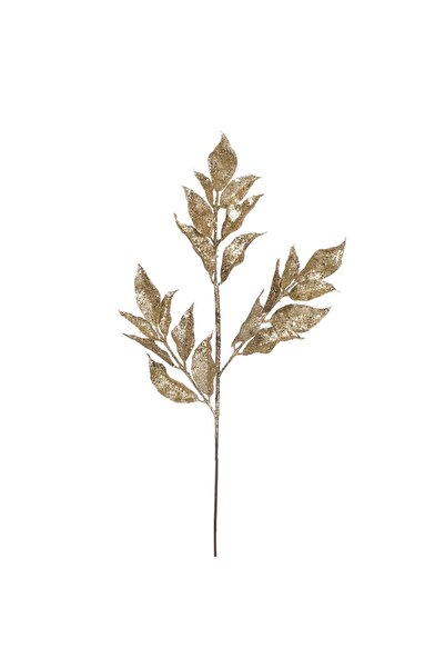 OEM Decorative Christmas Branch with Gold Glitter Leaves 48cm