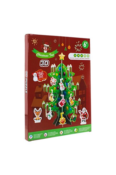 OEM 3D Puzzle Christmas Tree with Ornaments 20x32cm- 36pcs
