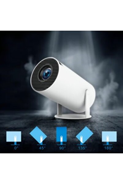 KESNUP Smart 4K Ultra HD video projector, HDMI, USB, 180°, phone, laptop, PS5, Xbox connectivity, White