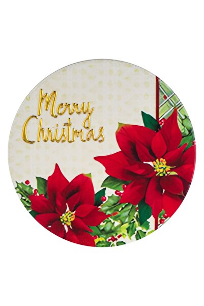 OEM Round Ceramic Christmas Glass Holder Christmas Tree Ø10.8cm