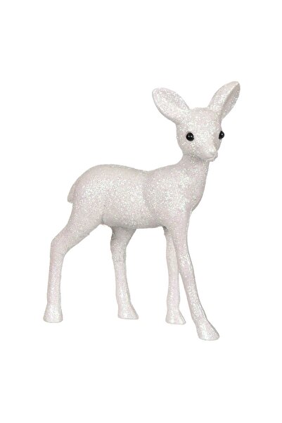 OEM Χριστουγεννιάτικη Διακοσμητική Φιγούρα Ταράνδου με Ολογραφικό Λευκό Γκλίτ...