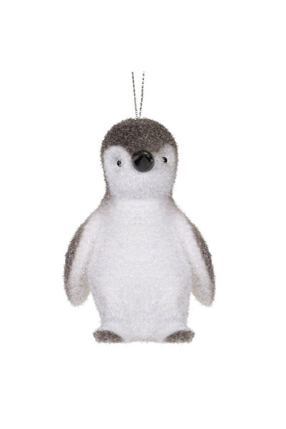 OEM Ornament Brad de Craciun din Spuma Pinguin Gri 8cm
