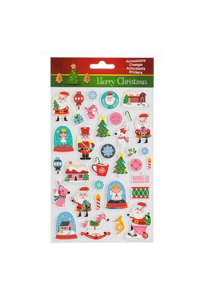 OEM Autocolante Decorative de Craciun Fulgi de Zapada Mos Craciun Foam - 34buc