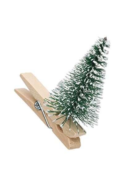 OEM Decorative Christmas Pliers Made of Green Fir Wood 5cm - 6pcs