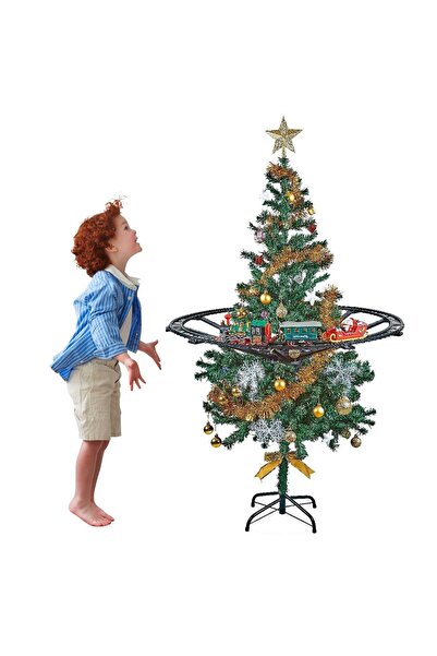 OEM Trenulet Electric cu Sine pentru Brad de Craciun cu Lumina & Sunet - 30 p...