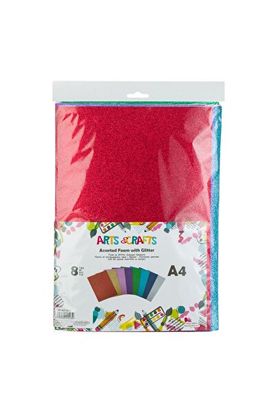 OEM A4 Colored Foam Sheets with Glitter - 8 sheets