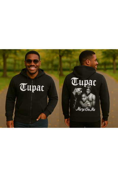 MARKATEM cu glugă cu fermoar Swea tricou 2fir cu căptușeală din fleece lycra cu imprimeu 2pac slim fit