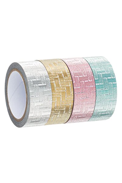 OEM Washi Tape Colorful Glitter 5m x 1.8cm - 4pcs