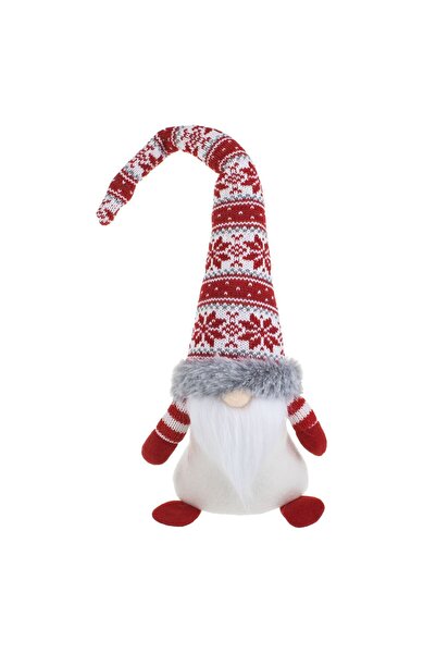 OEM Διακοσμητικό Χριστουγεννιάτικο Φιγούρα Gnome με Κόκκινο Καπέλο Zacchard Σ...