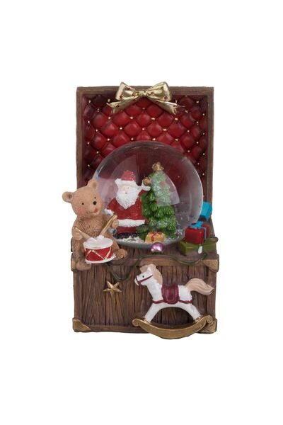 OEM Glob de Zapada Decorativ de Craciun Muzical Cufar cu Mos Craciun & Jucari...