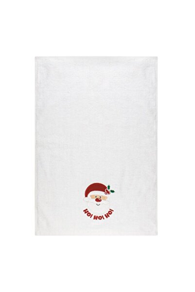 OEM White Cotton Hand Towel with Embroidered Santa Claus 60x40cm
