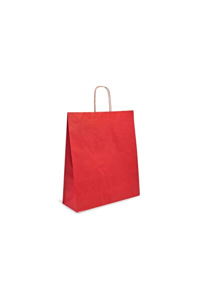 OEM Κόκκινη Τσάντα δώρου Kraft 36x12x41εκ.