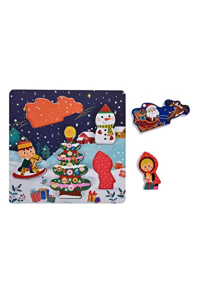 OEM Christmas Wooden Puzzle with 5 Figures 22x22cm
