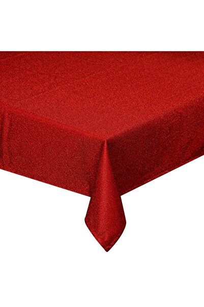 OEM Decorative Christmas Tablecloth Red Shiny 180x140cm