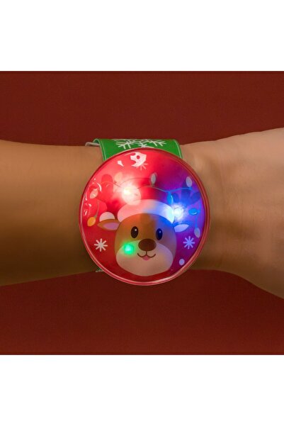 OEM Slap Bracelet with Christmas Figures & Colorful Light 2 Models for Children