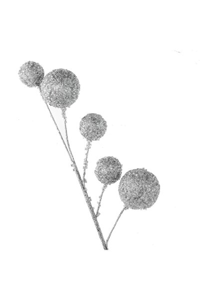 OEM Christmas Decorative Garland Foam Balls with Silver Glitter 77cm